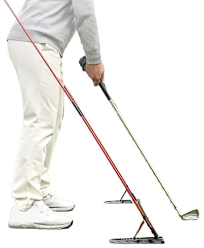 Entraîneur de golf rétractable - Barre oscillante télescopique - Aide à la poignée pour la main droite - Appareil d'entraînement de force et de tesmpo - Accessoire d'entraînement pour débutant