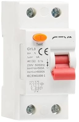 Disjoncteur à courant résiduel de type rail GYL8 AC type 25A 40A 63A(2P 25A,30mA)