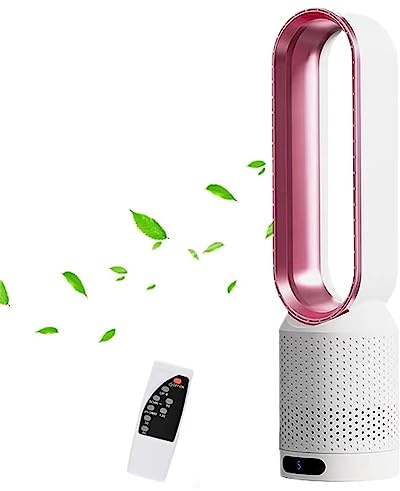 UMEXIDRA Ventilador de torre, Ventilador purificador de aire tipo torre sin aspas, multicolor, 22 pulgadas