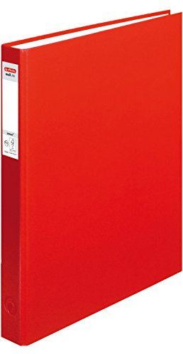 herlitz Ringbuch maX.file pRotect A4, 1 Stück, 2-Ring-Kombi-Mechanik, 25 mm Füllhöhe, Rot