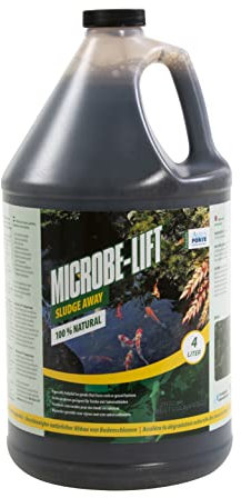 Aquaforte microbe-Lift Voie Boueuse 4 Litres. Dégradation Rapide et Naturelle de La Boue Du Fond, Bassin Clair, Inhibe les Algues Filamenteuses et Flottantes, Biodégradable