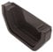 Black Square Gutter - External Stop End - Gutter Accessories