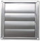 spares2go Edelstahl quadratisch Externe Extractor Wand-Steckdose mit Schwerkraft Klappen (125 mm, 12,7 cm)