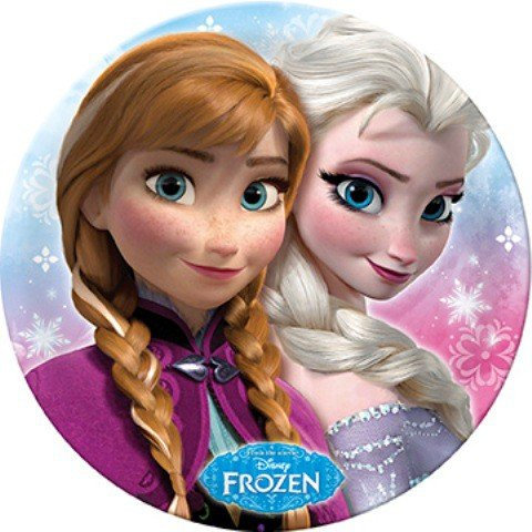 Unbranded 8010097 Reine des Neiges Set di 6 Melamina Piatti / 22.7 x 20.3 x Red Plastic 1,4 cm