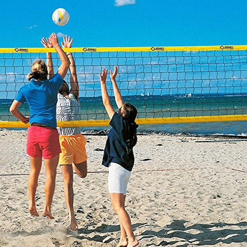 Beach-Volleyball-Netz, Training & Freizeit 8,5 x 1,0 m, PVC-Einfassung gelb 75 mm