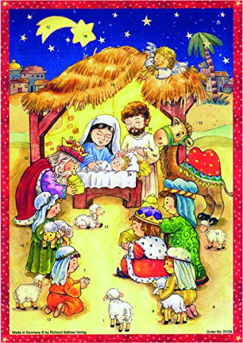 Adventskalender An der Krippe: Papier-Adventskalender