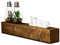 levandeo Wandregal Holz Massiv 60x10cm Nussbaum Farbig Wandboard Vintage Rustikal Design Natur Regal