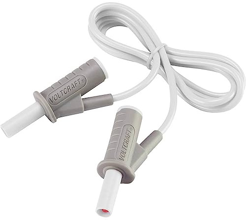VOLTCRAFT MSB-501 Sicherheits-Messleitung [Lamellenstecker 4mm - Lamellenstecker 4 mm] 1.00m Weiß 1