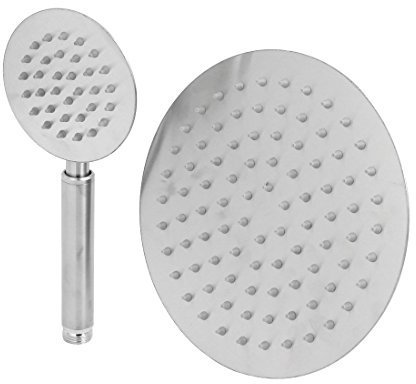 G1/2 Zoll Faden 304 Edelstahl gebürstet Universal rund Duschkopf Regendusche Kopfbrause Duschkopf Düse