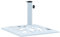 vidaXL Base de sombrilla Blanca 12 kg 49 cm Hierro Fundido