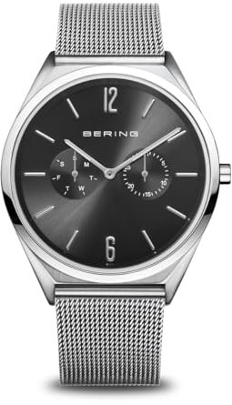 BERING Unisex Uhr Quarz Movement - Ultra Slim Collection mit Edelstahl und Saphirglas 17140-002 - 3 ATM