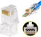 PETECHTOOL Lot de 50 connecteurs RJ45 Cat6 Cat6a 23AWG Plaqués or 8P8C Ethernet Modulaire Plug UTP pour câbles solides non blindés et câbles standard