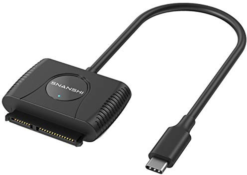 Cable SATA a USB C - Adaptador de disco duro USB C a SATA III compatible con HDD y SSD de 2,5 pulgadas