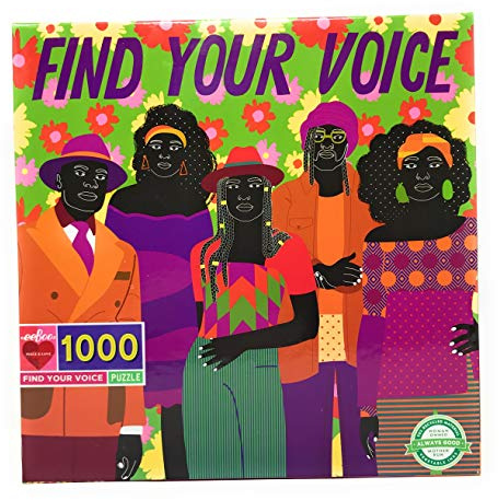 eeBoo: Piece and Love Find Your Voice 1000-teiliges quadratisches Erwachsenen-Puzzle, Puzzle für Erwachsene und Familien, enthält glänzende, stabile Teile und minimalen Puzzlestaub