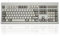 PERIXX PERIBOARD-106M, Wired Performance Full-Size USB Keyboard, Curved Ergonomic Keys, Classic Retro Gray/White Color, UK QWERTY