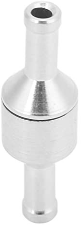 Auto 1-Wege-Rückschlagventil, Autoteile Aluminiumlegierung Silber Breite Anwendung für Wasser-Öl- -Benzin-Kraftstoffschlauch(6 mm)