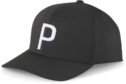 PUMA Herren P Cap Verschluss, PUMA Black-White Glow, Einheitsgröße EU