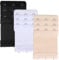 Smukdoo Bra Strap Extenders, Women Elastic Extensions Bra Extender Set 3 Rows x 3 Hooks,3 Piece,Skin,White,Black