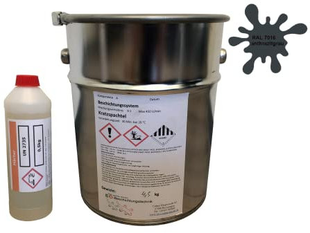otto-online-handel 2K Reparatur-Mörtel 1kg eingefärbt in Anthrazit RAL7016 I Fugenmörtel-Set aus Epoxidharz mit Härter I Für innen & aussen I Giessharz für Beton, Holz, Estrich, Metall, Fliesen