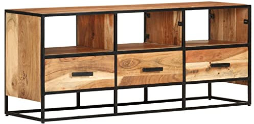 vidaXL TV-Schrank 110x30x45 cm Massivholz Akazie