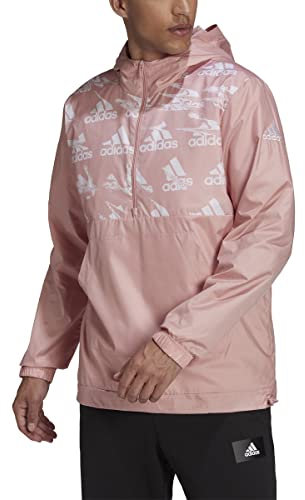 adidas Essentials Brandlove Coupe-vent tissé pour homme, Mauve Wonder, Small