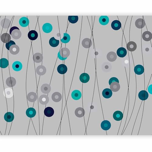 murando - Fototapete Premium-Vlies Abstrakt 100x77cm Foto Tapete Schlafzimmer Wohnzimmer Vliestapete XXL Motivtapeten Bildtapete 3d Effekt Wand Dekoration Flur geometrische Muster Kreise bunt