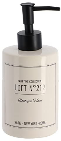 LiKeKa Seifenspender im Neo Retro Design, 320ml Pumpspender-Flüssigseifenspender, Leichtes Drücken durch großen Pumpenkopf, Soap Dispenser-Spülmittelspender, Nachfüllbar für Küche&Bad (Weiß)