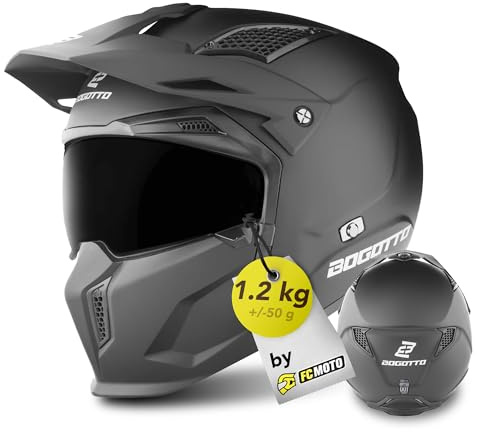 Bogotto Radic 22.06 Helm, schwarz matt, 2XL | Leicht zu wechseln