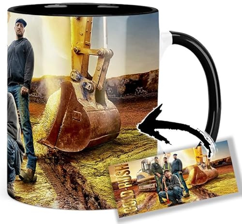 Gold Rush Parker Schnabel Tasse Innen & Henkel Schwarz Keramikbecher Mug