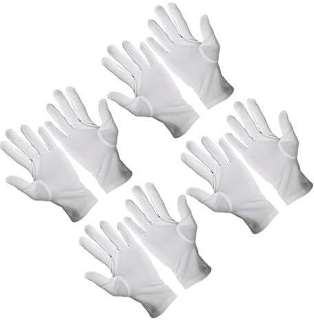 12 Pairs Guantes Desechables Jewelry Touch Gloves Inspection Gloves Nylon Gloves Protective Gloves Dust Free Gloves Medical Gloves Disposable Glove White Clean Work Cotton Gloves