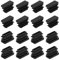 METALLIXITY Embouts Rectangulaires (20 x 10mm) 16 Pièces, Embouts de Protection en Plastique pour Tubes Rectangulaires avec Filetage - pour Pieds de Meubles, Tables, Chaises, Noir