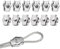 Drahtseilklemme M2, 12 Stück Seilklemme, 2mm Klemme, Edelstahl 304 Kabelklemme für Drahtseil Stahlseil Wäscheleinenspanner Markise Fixiert(M2)