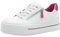 Jana Damen Plateau Sneaker mit Reißverschluss Vegan, Scarpe da Ginnastica Donna, Bianco Fucsia, 40 EU
