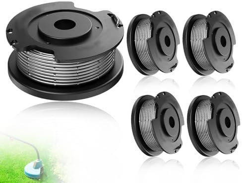 Lhbwhiz Lot de 4 bobines de fil les coupe-bordures Compatible avec Bosch ART 23SL,ART 26SL,bobines de fil en nylon de rechange le fil de coupe-bordures Compatible avec Bosch F016800569(Φ1,65 mm/5 m)