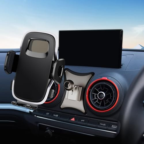 PANPHEN pour Support De Téléphone Audi,avec Base Personnalisée,pour 2014-2020 Audi A3,Accessoires De Voiture A3, Compatible avec Les Téléphones Portables De 4,7 à 7 Pouces