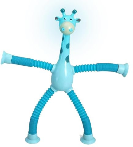 Juguete De Jirafa Con Ventosa, Juguetes De Tubo Con Ventosa Para Niños, Tubos Sensoriales Telescópicos, Juguetes Con Ventosa En Forma De Jirafa, Regalo Divertido Y Novedoso Para Niños, Niñas Y Niños