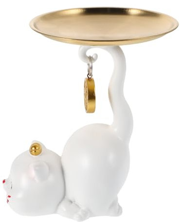 TINEASUR Decoraciones de entrada estante para zapatos mueble de entrada pendiente decoracion decoraciones de gatos de la suerte perchero organizador de bandejas soporte para plato de dulces