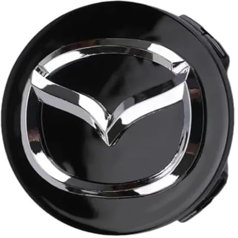 DCZBYCJ 4 Stück Auto Nabendeckel für Mazda 65mm, Nabendeckel Hochwertigem ABS Staubdicht Radzierblende Radmitte Emblem Zubehör