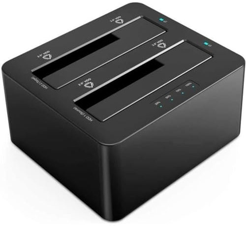 ORICO 2.5“ / 3.5” External Hard Disk Enclosure, Docking Station, Duplicator, Double Bays, USB 3.0, SATA III 6 GB/s