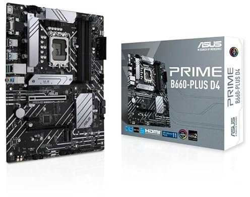 ATX B660-PLUS D4 1700 Mainboard, DDR4-Unterstützung, mehrere Anschlüsse, ideal für PC-Baugruppe und Leistungsverbesserung.