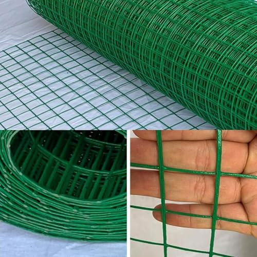 Kanduo Garten Maschendraht Grün beschichtetes verzinktes Maschendrahtgeflecht, Maschendrahtzaun for den Außenbereich, rostfreies Maschendrahtgeflecht, for Tiere, Gärten(1.2x18m)