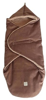 Kaiser Callie Cord Einschlagdecke für Babyschale, 80x40 cm, Wattiert, 0-12 Monate (caribou)