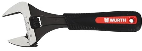 Llave de boca ajustable con mango de plástico de Würth