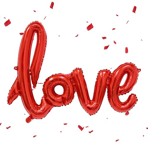 Love Luftballons, herzluftballons, valentinstag deko, Folienballon Love Ballon für Valentinstag Geburtstag Geschenk Heiratsantrag Verlobung Hochzeit Dekoration oder Party Luftballons Liebe Jahrestag