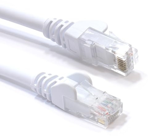 kenable CAT6 Ethernet Cable RJ45 Network Patch Lead CCA LSZH Low Smoke Fire Rated UTP Gigabit LAN Cable White 0.25m (25cm)