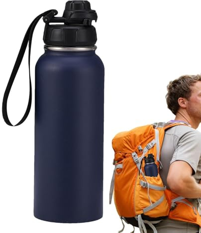 Flasche mit Geheimfach | 304 Edelstahl, 720 ml + 300 ml Aufbewahrung | Versteckter Geldsafe & wärmeisoliert | Getränkedeckel für tragbare Reisen