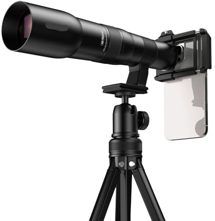 Super teleobiettivo 50x, obiettivo telescopio professionale universale for telefono cellulare con treppiede in metallo, adatto for viaggi, campeggio e birdwatching