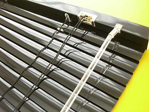 Alu Jalousie schwarz - Breite 50 bis 240 cm - Höhe 160/220 cm - Tür Fenster Rollo Jalousette Aluminium Fensterjalousie Lamellen Metall (50 x 160 cm)