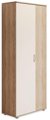 TALENT 3 Schuhschrank hoch, Eiche Sonoma Optik / Weiß - Vielseitiger Mehrzweckschrank mit verstellbaren Einlegeböden - 70 x 176 x 35 cm (B/H/T)