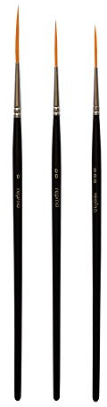 Schlepper-Set Lot de 3 pinceaux d’écriture, Taille 000, 00, 0